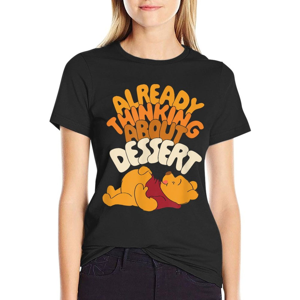 Amazon Essentials Winnie The Pooh Thanksgiving Already Thinking About Dessert  Soft T-Shirt