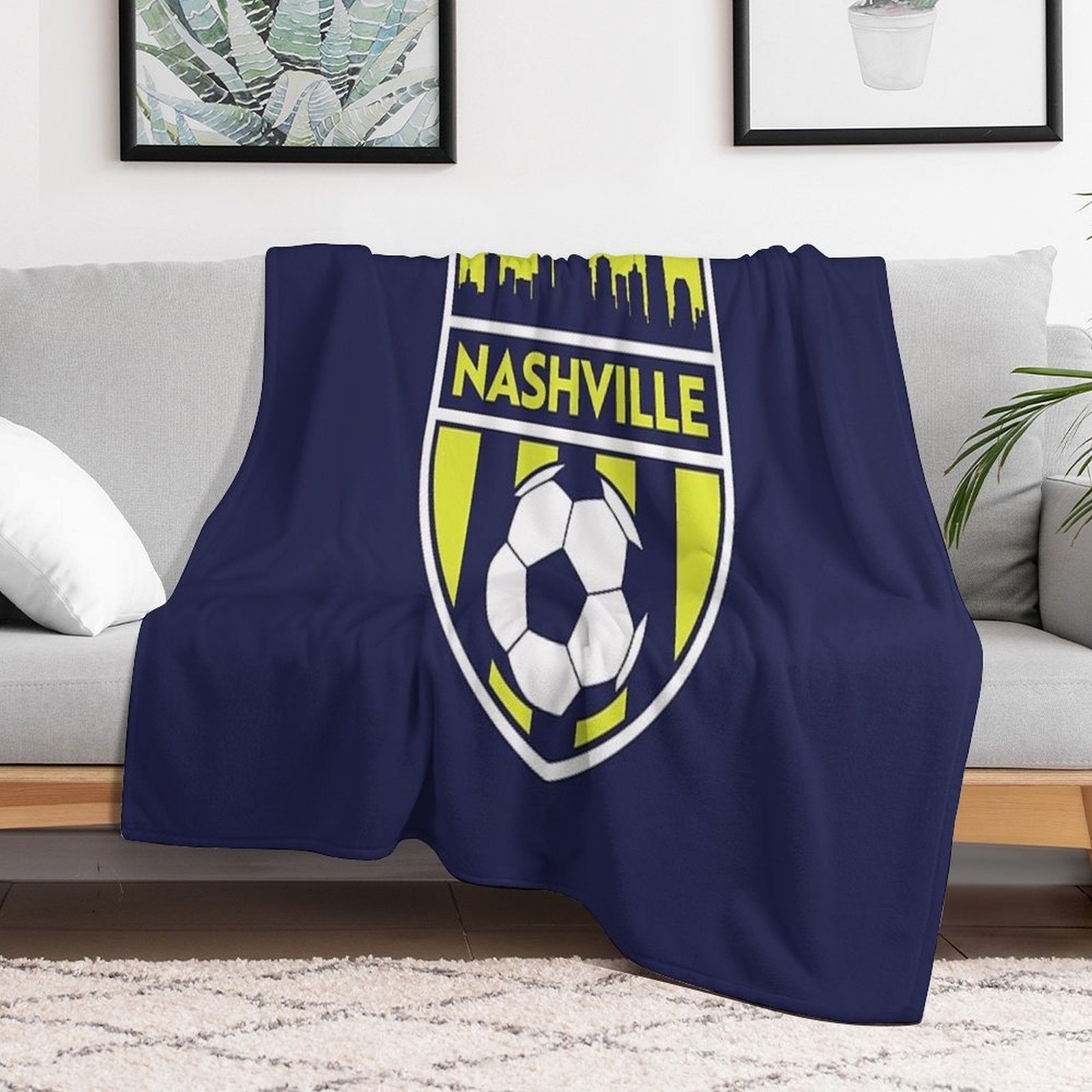 Nashville Soccer Team SC Futbol Club Fan Premium Throw Blanket