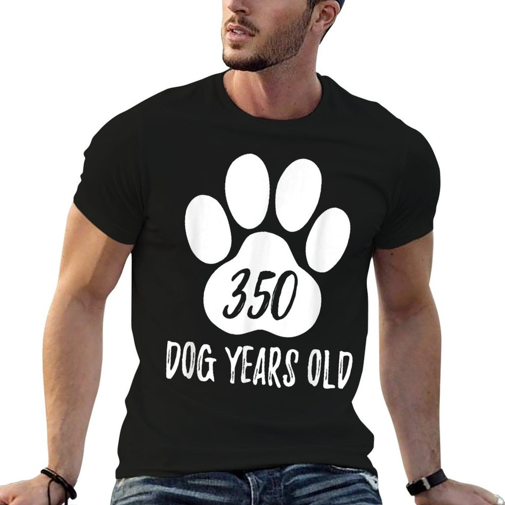 350 Dog Years Old Funny 50th Birthday  Polyester Blend T-Shirt