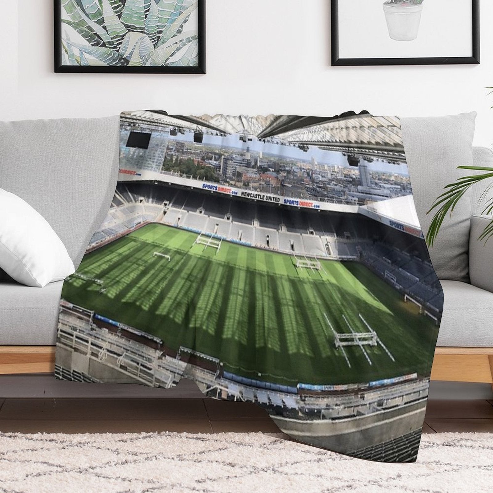 Newcastle United Football Club Photography Eco-conscious Throw Blanket