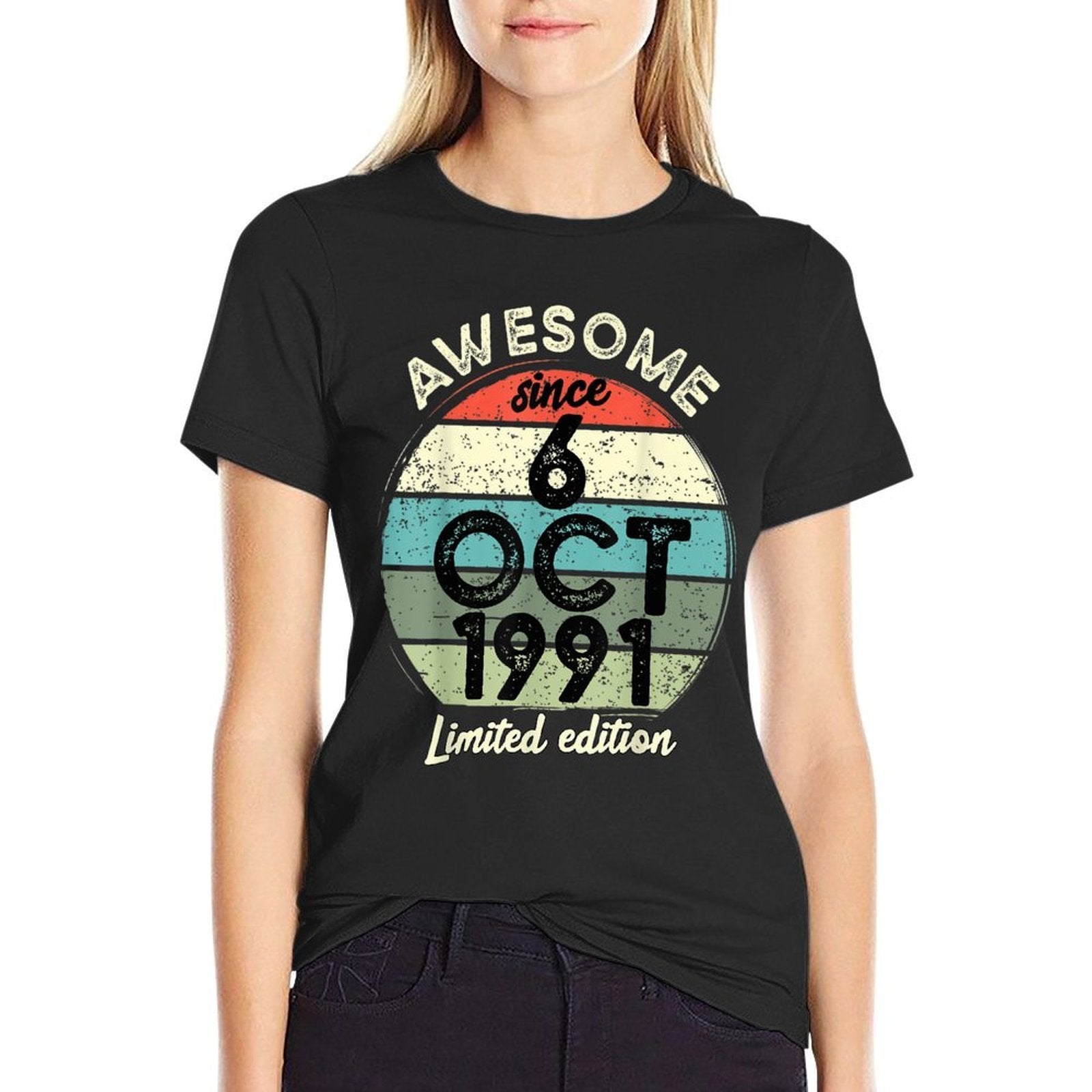 30 Year Old Birthday 6 October 1991 30th Birthday  Odor-resistant T-Shirt