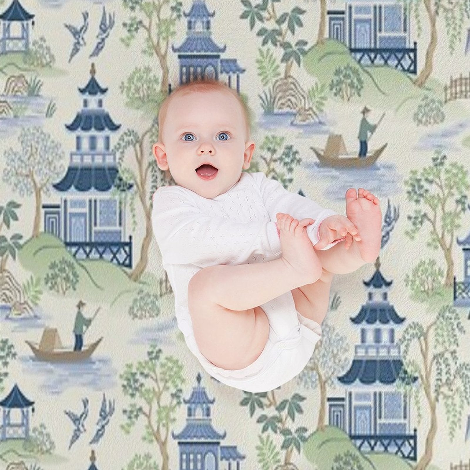 Chinoiserie Versatility Throw Blanket