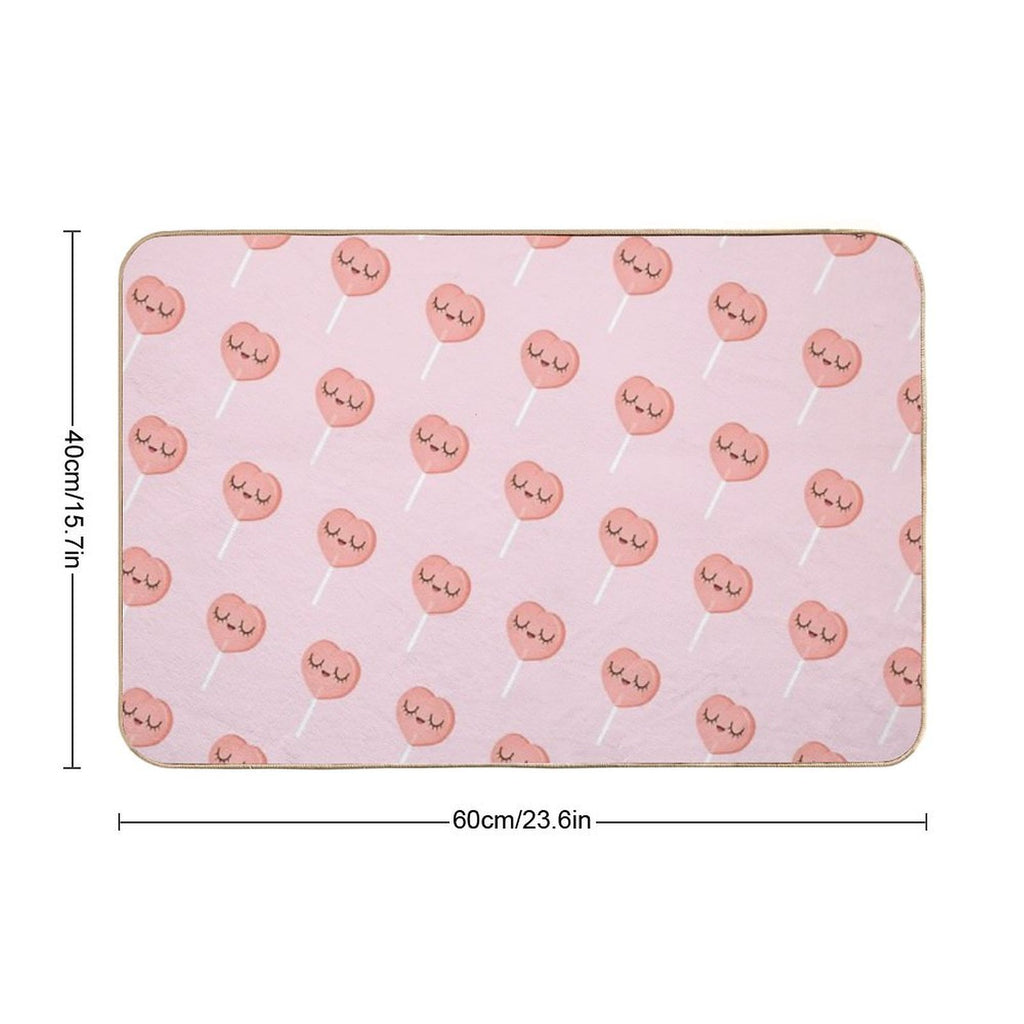 Just Peachy Lollipops  Repositionable Bath Mat