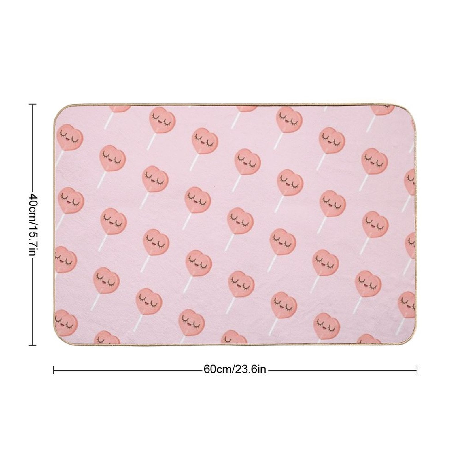 Just Peachy Lollipops  Repositionable Bath Mat