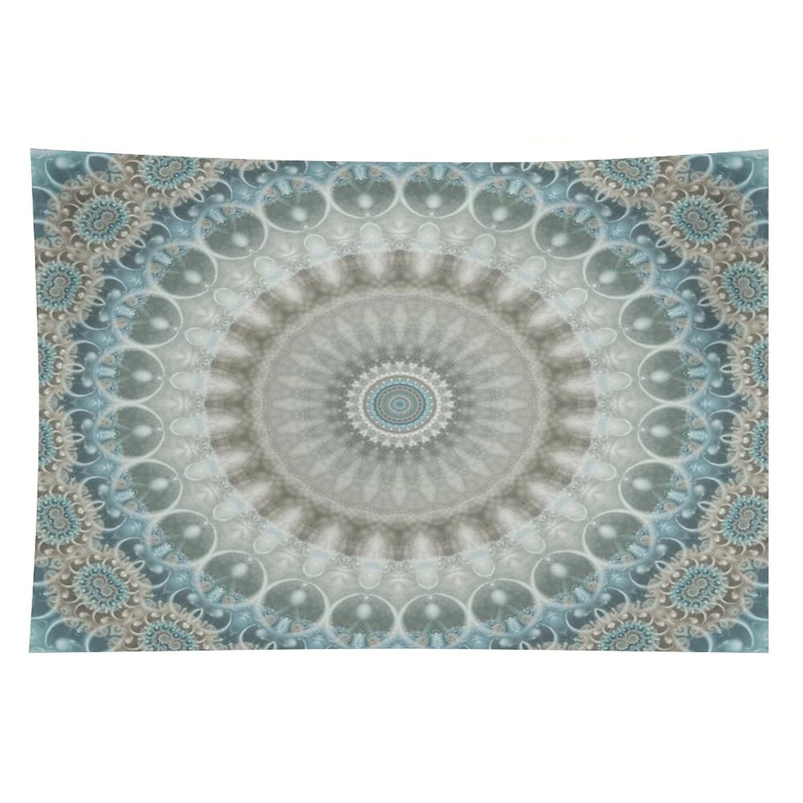Dreamy Grey, Blue And Ivory Mandala Tapestry
