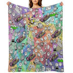 Battle Cats Travel-friendly Throw Blanket