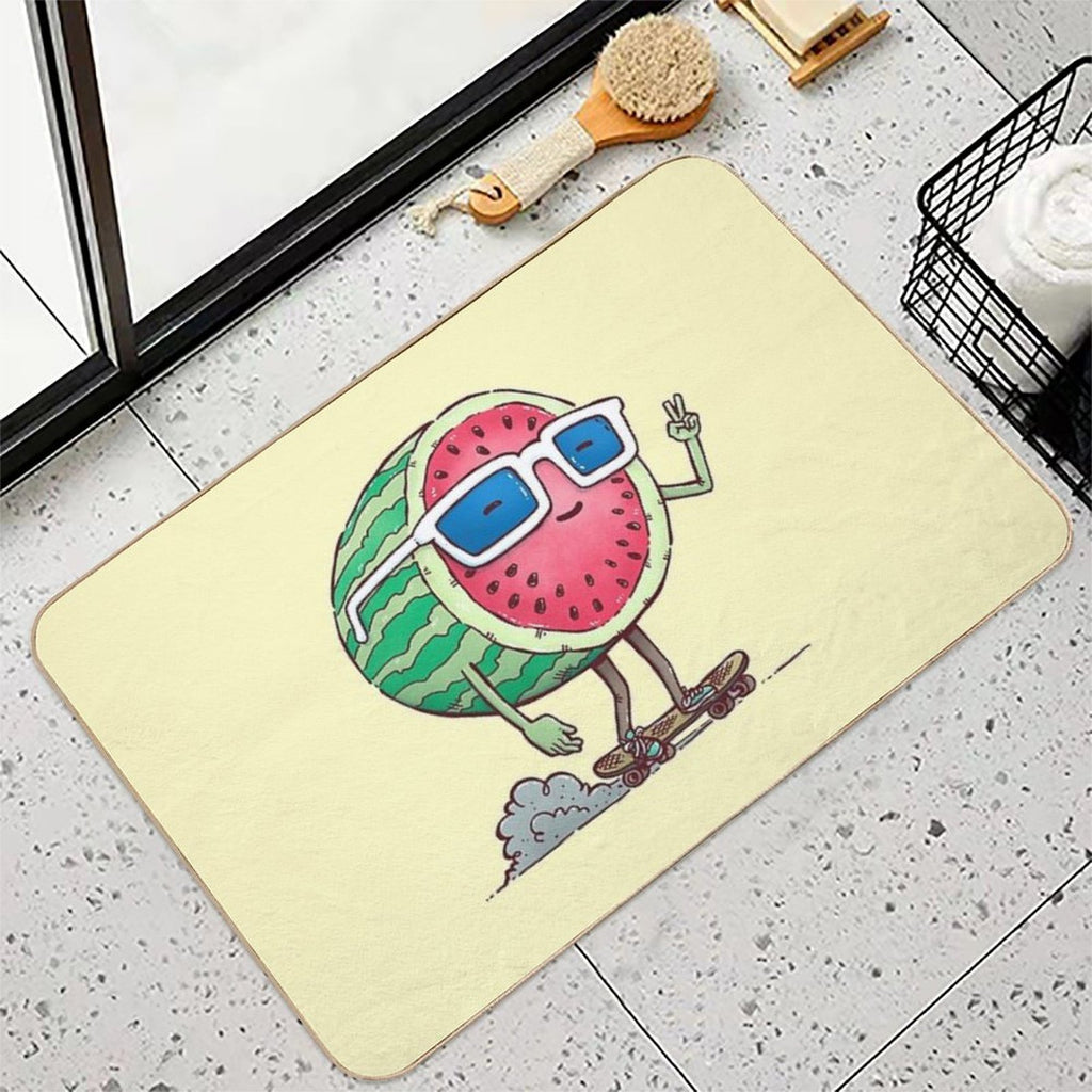 Watermelon Skater  Anti-Trip Bath Mat