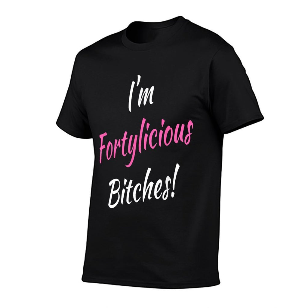 40th Birthday Fortylicious 40 Year Old Women  Summer-ready Fabric T-Shirt