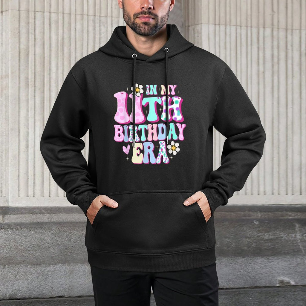 In My 11th Birthday Era Girl Gifts Eleven Bday 11 Year Old Medium-Weight Fabric Hoodie