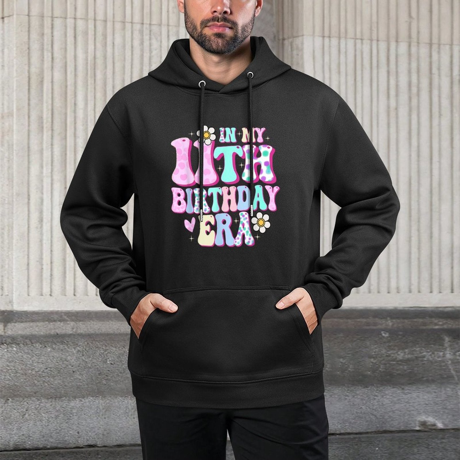 In My 11th Birthday Era Girl Gifts Eleven Bday 11 Year Old Medium-Weight Fabric Hoodie