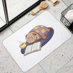 Guinea Pig Reading A Book  Easy To Clean Bath Mat