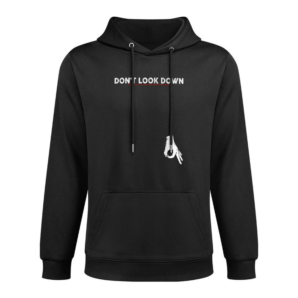 Dont Look Down Okay Hand Funny Gift - Black, Unisex-Adults, Humorous Modern,, Crew Neck, Regular Fit, Polyester 100, Cotton Ble Shape Retention Hoodie