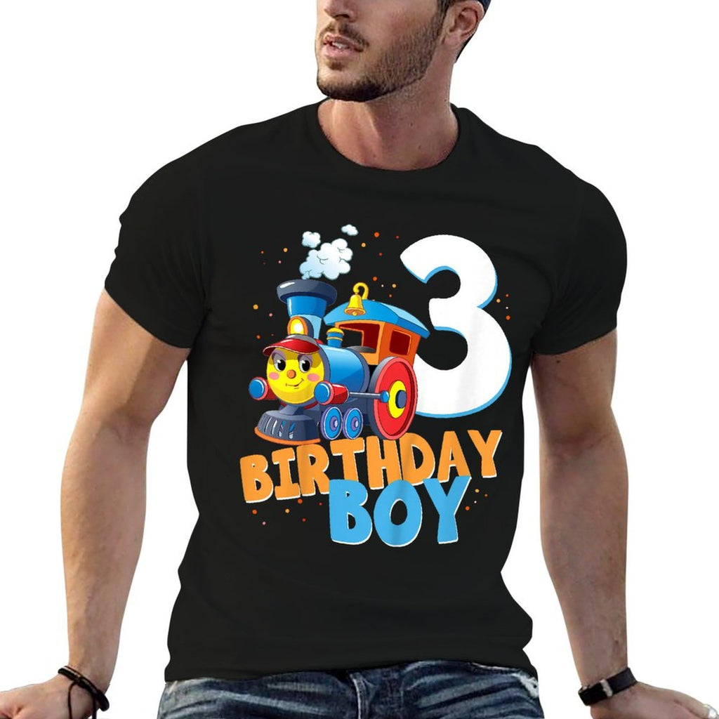 3rd Birthday Train Boys Girls 3 Years Old I'm Three Gift  Moisture-wicking T-Shirt