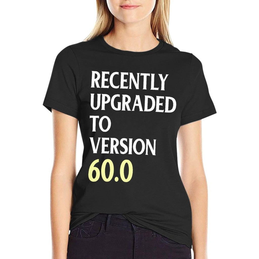 60th Birthday Gift Recently Upgraded to Version 60.0  Heathered Texture T-Shirt