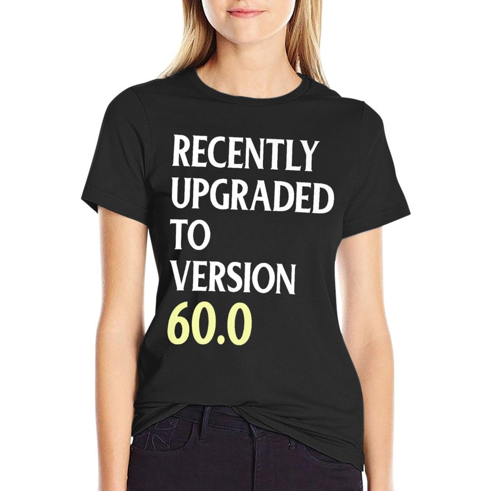 60th Birthday Gift Recently Upgraded to Version 60.0  Heathered Texture T-Shirt