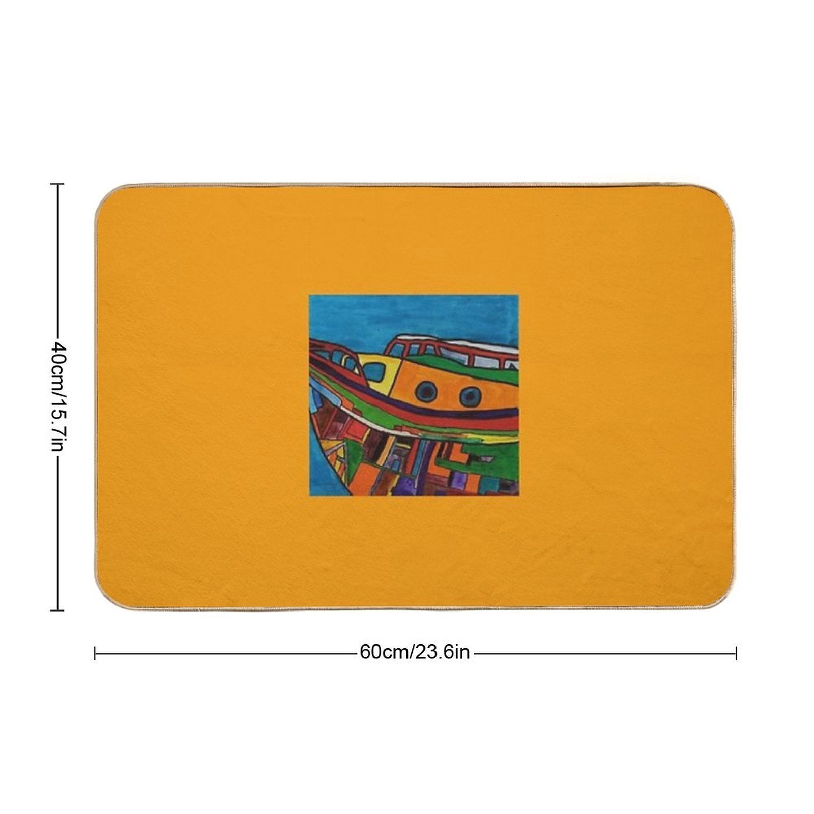 Boat Scene  Pet-Safe Bath Mat