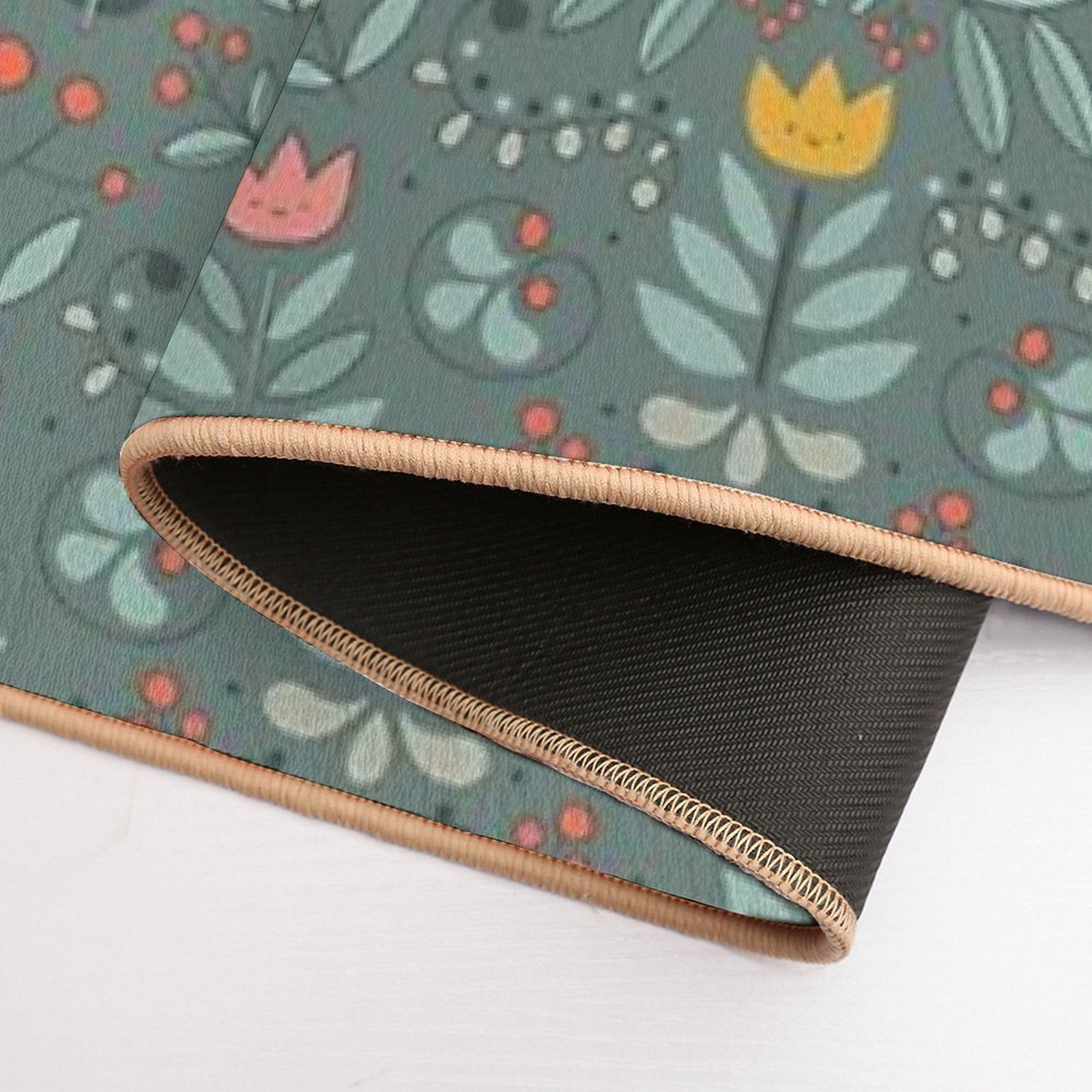 Swedish Folk Cats  Eco-Friendly Bath Mat