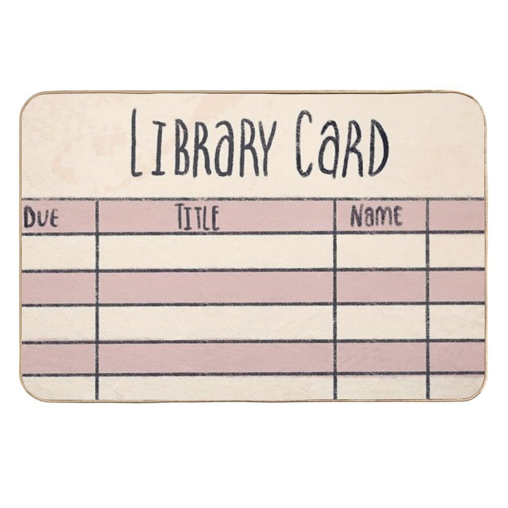Library Card  Stain-Proof Bath Mat