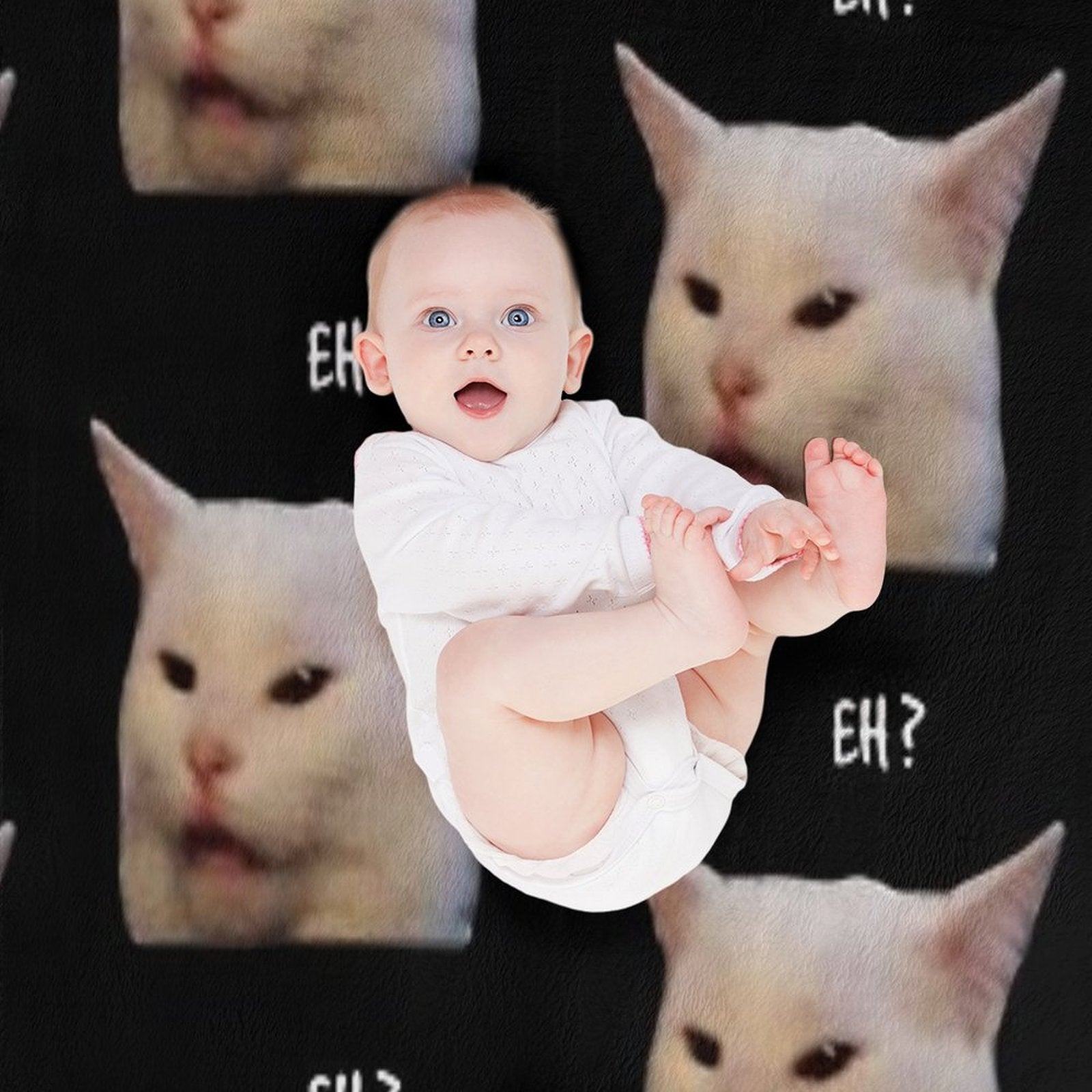 Smudge The Cat, Table Cat -funny Memes Anti-pilling Throw Blanket