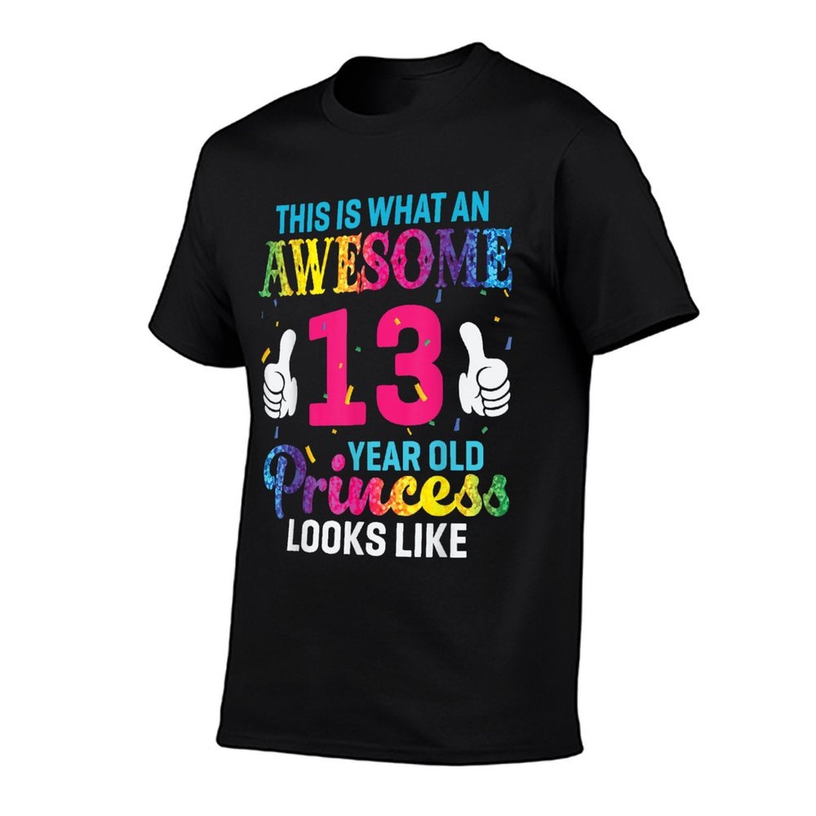 13 Years Old Girl Birthday Quote 13th B-day Princess Graphic  Relaxed-fit T-Shirt