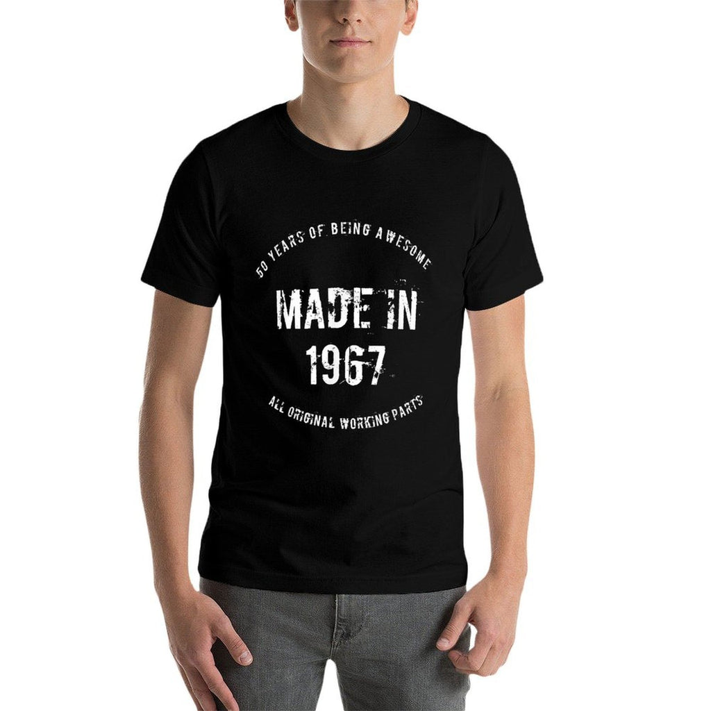 50th Birthday T Made In 1967 50 Years of Being Awesome  Tagless Design T-Shirt