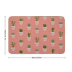 Cacti & Succulent  Easy To Clean Bath Mat
