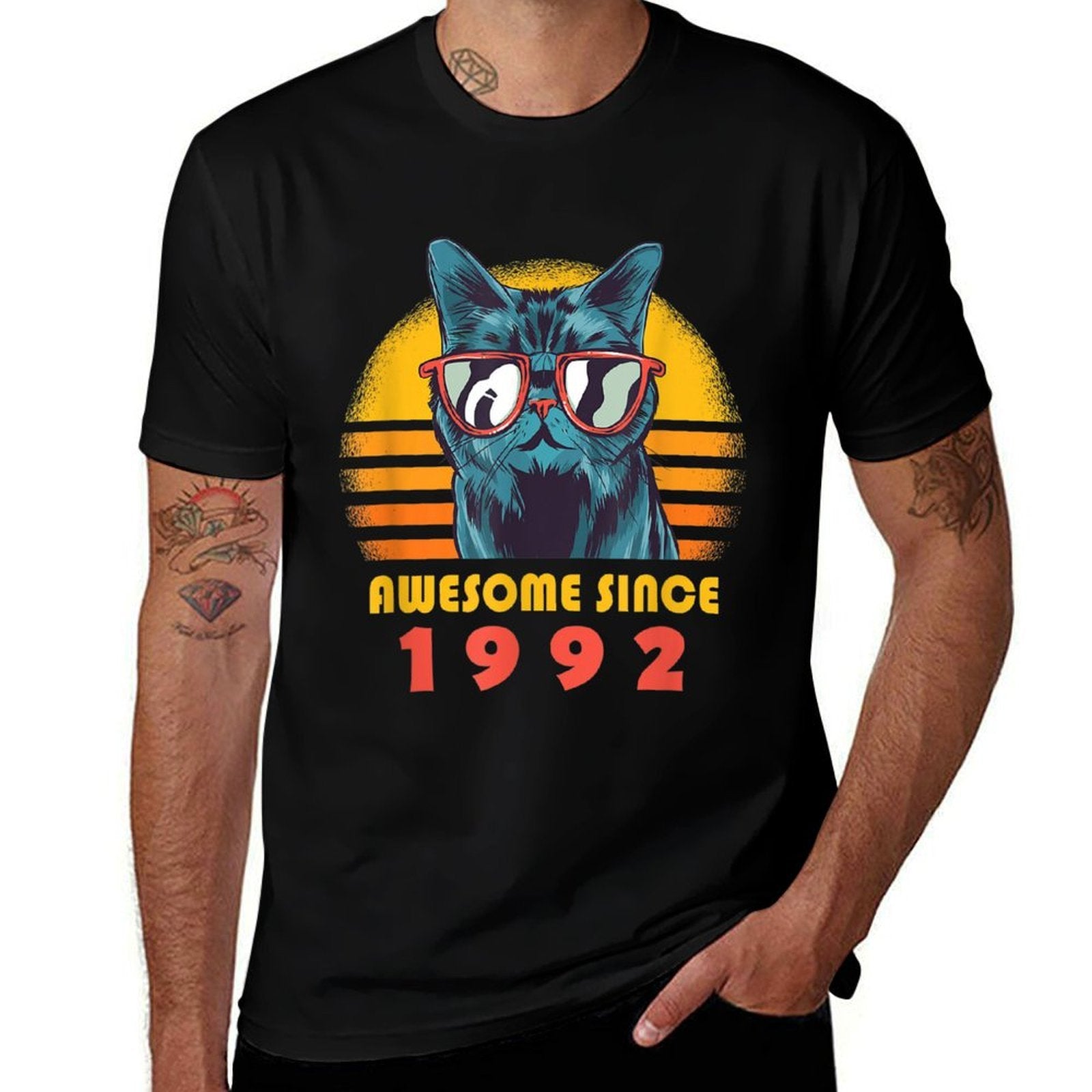 Awesome Since 1992 Cat Sunglasses 30th Birthday  Odor-resistant T-Shirt