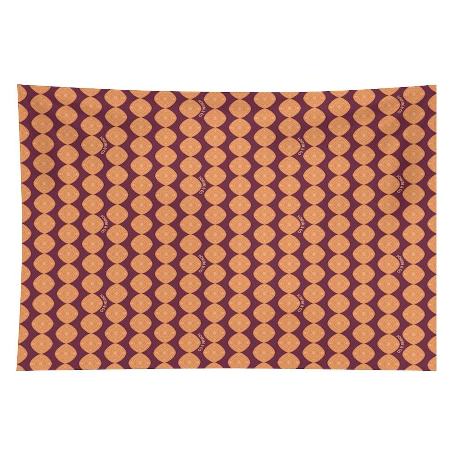 Atomic Blooms - Orange Maroon Tapestry