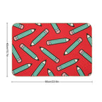 Pencil Power Red Pattern  Dirt-Trapping Bath Mat
