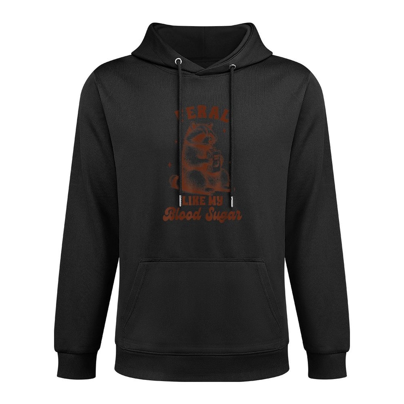 Diabetes Awareness Racoon Feral Like My Blood Sugar Colorfast Hoodie