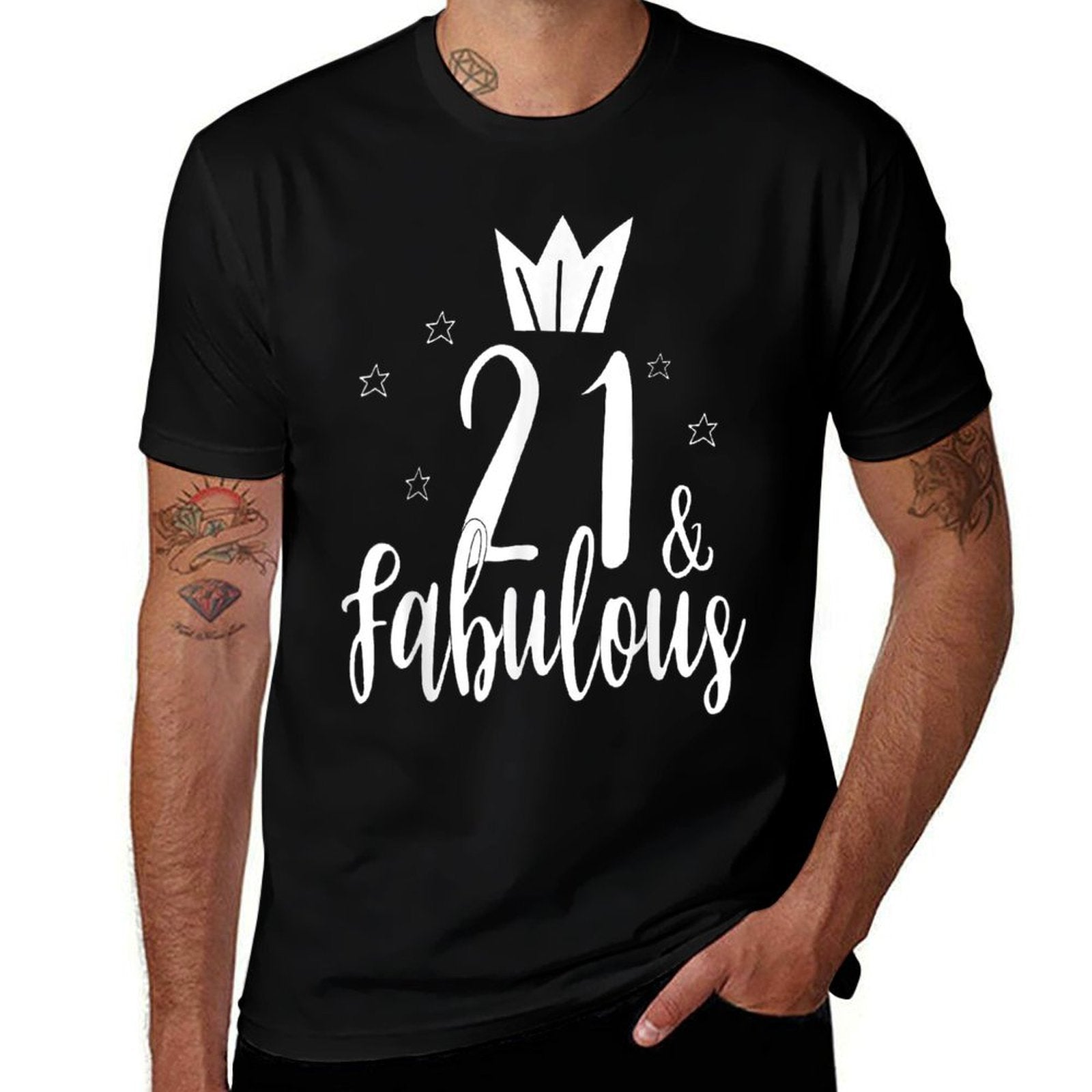 21 And Fabulous 21 Twenty One Year Old 21st Birthday  Polyester Blend T-Shirt