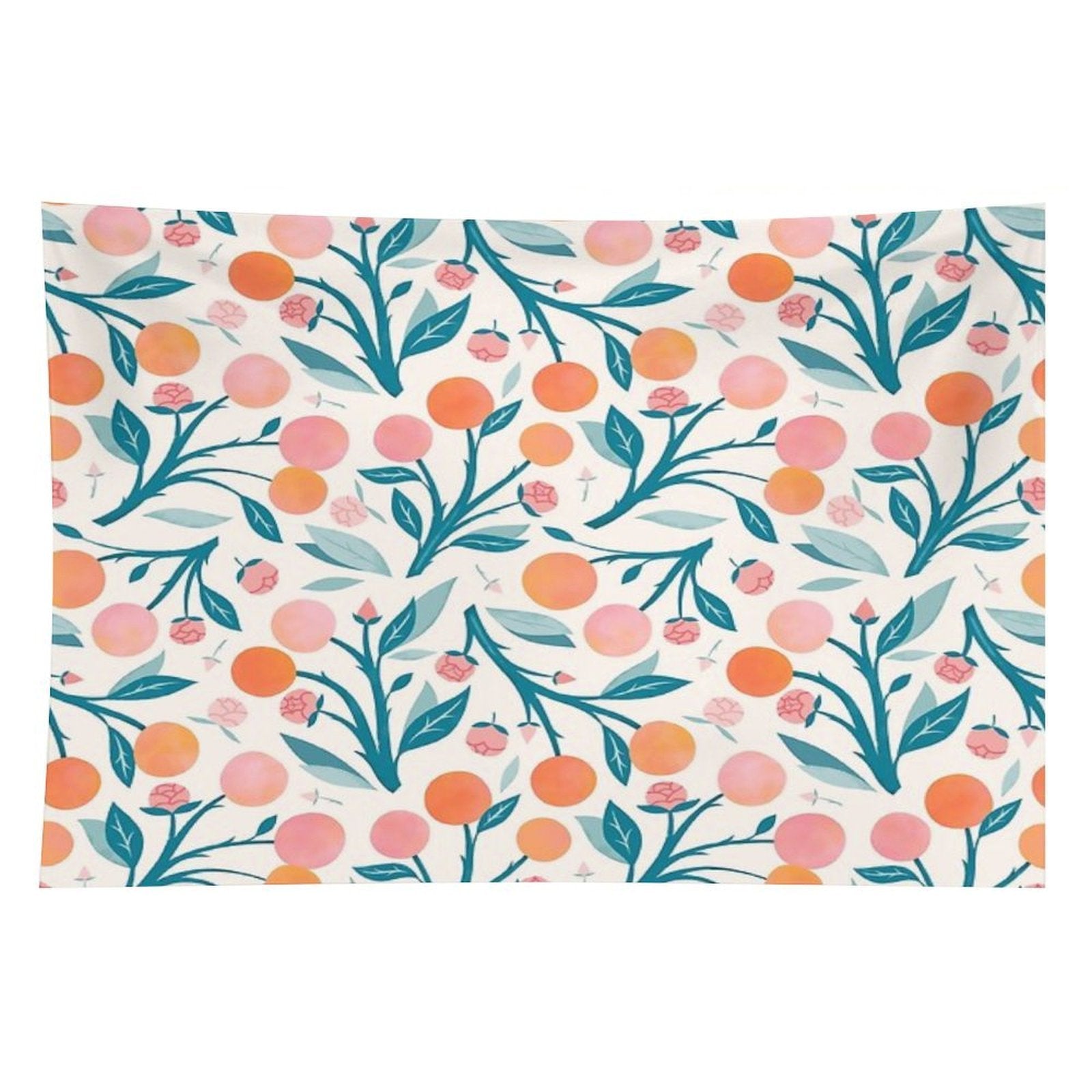 Peaches And Peony Buds Tapestry