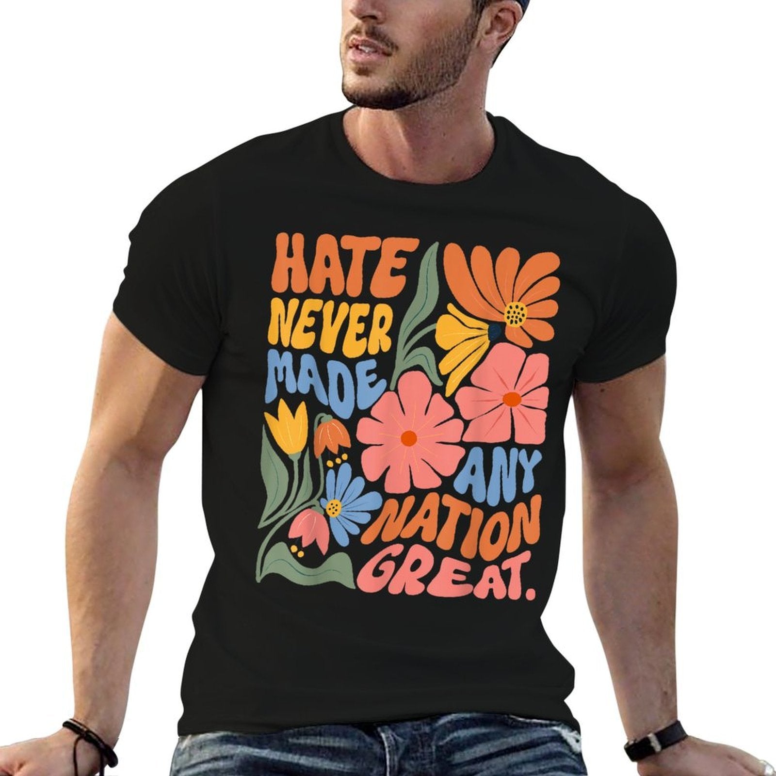 Anti Trump Floral Democrat President Liberal  Stretchy T-Shirt