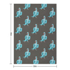 Blue Indian Ringneck Parrot Durable Throw Blanket