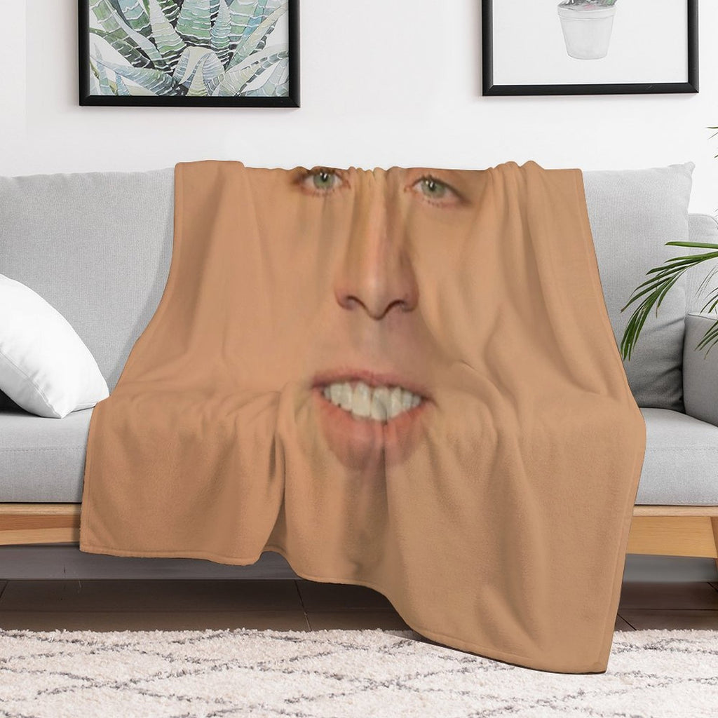 Nicolas Cage Giant Face Versatility Throw Blanket