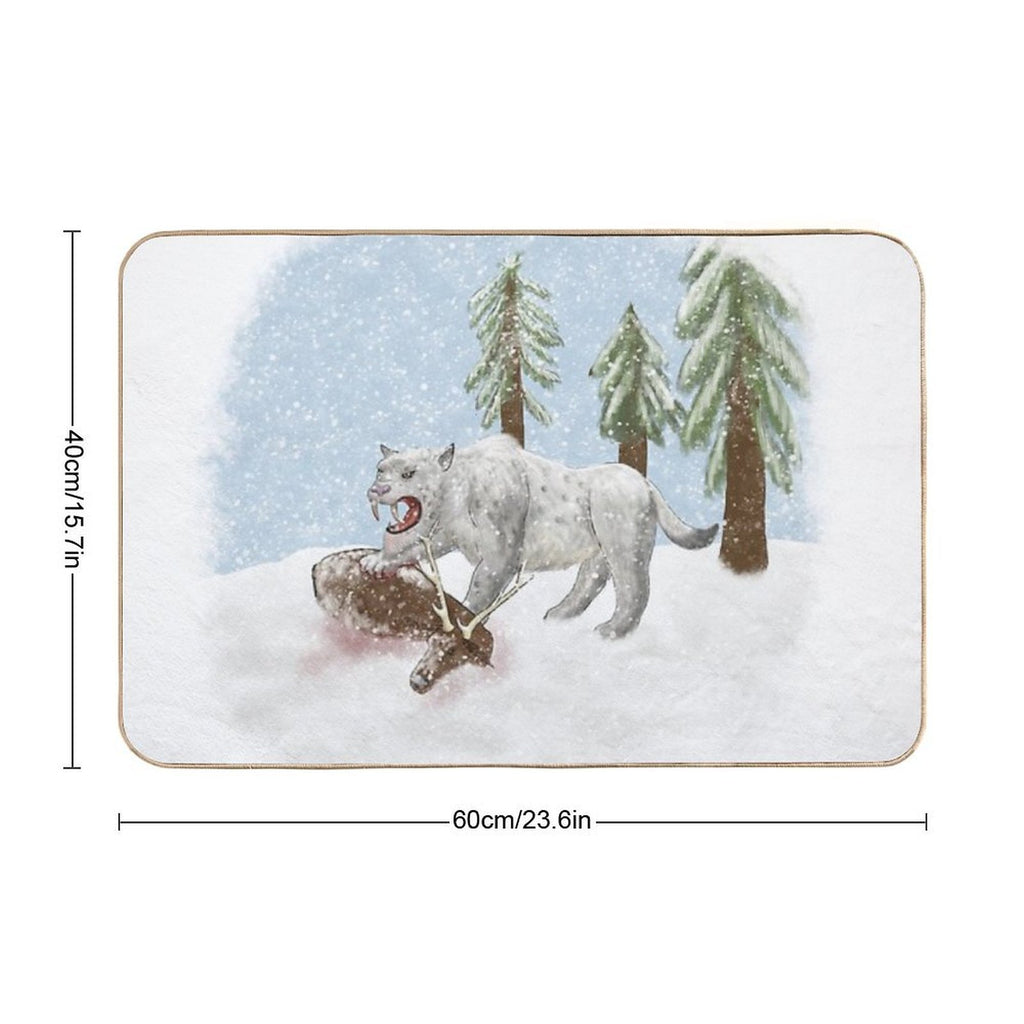 Saber-toothed Tiger  Repositionable Bath Mat