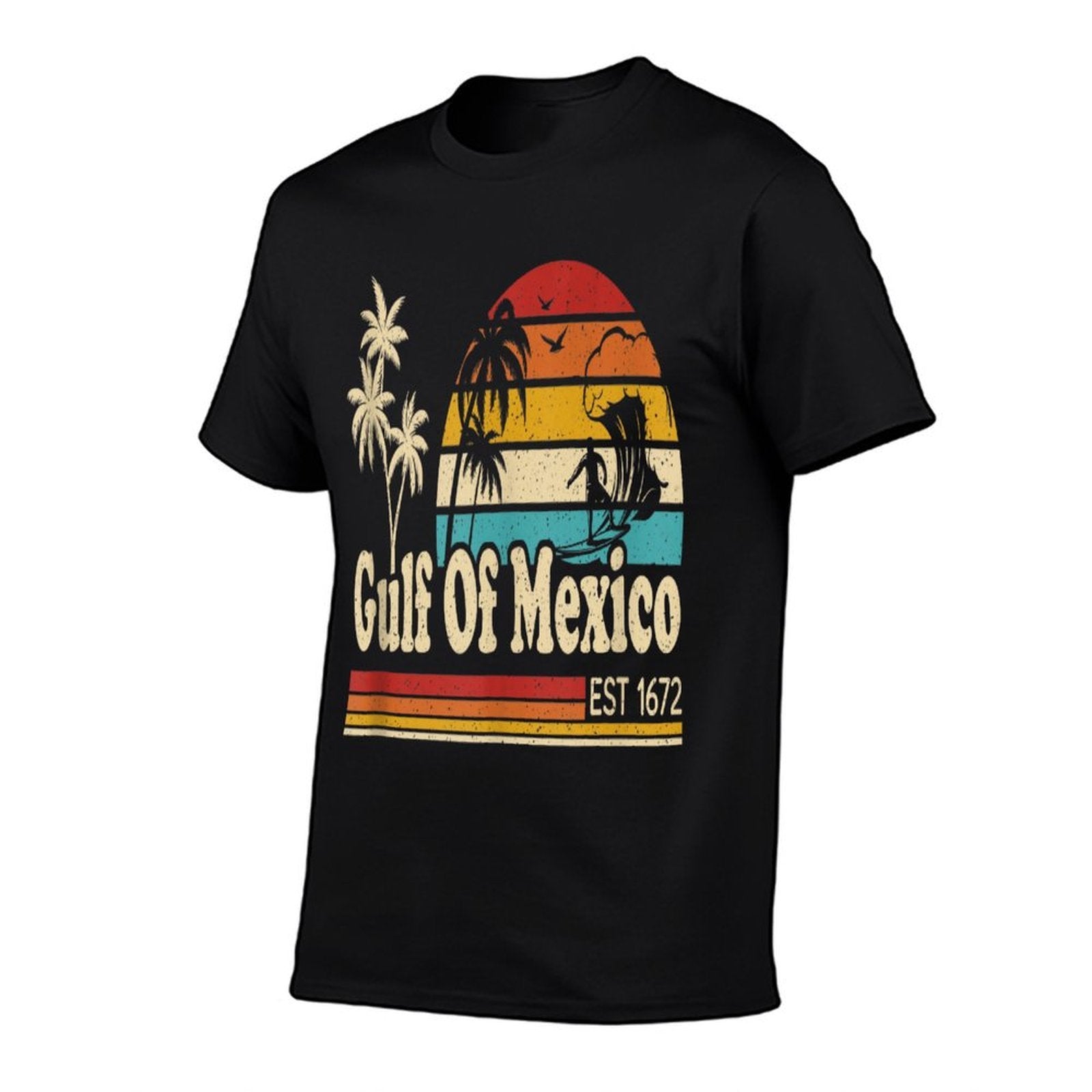 Gulf of Mexico Not US America Historic 1672 Vintage Beach  Heathered Texture T-Shirt