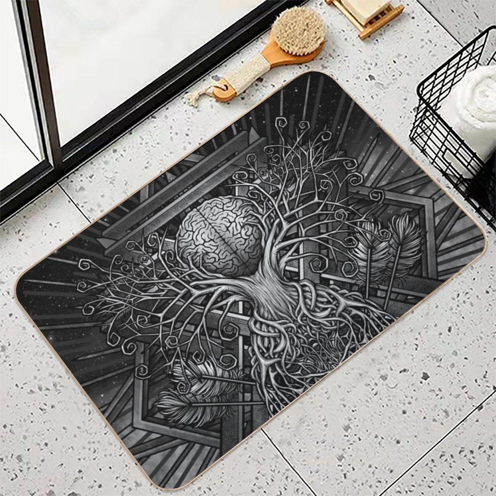 The Brain Tree of Intelligence  Long-Lasting Bath Mat