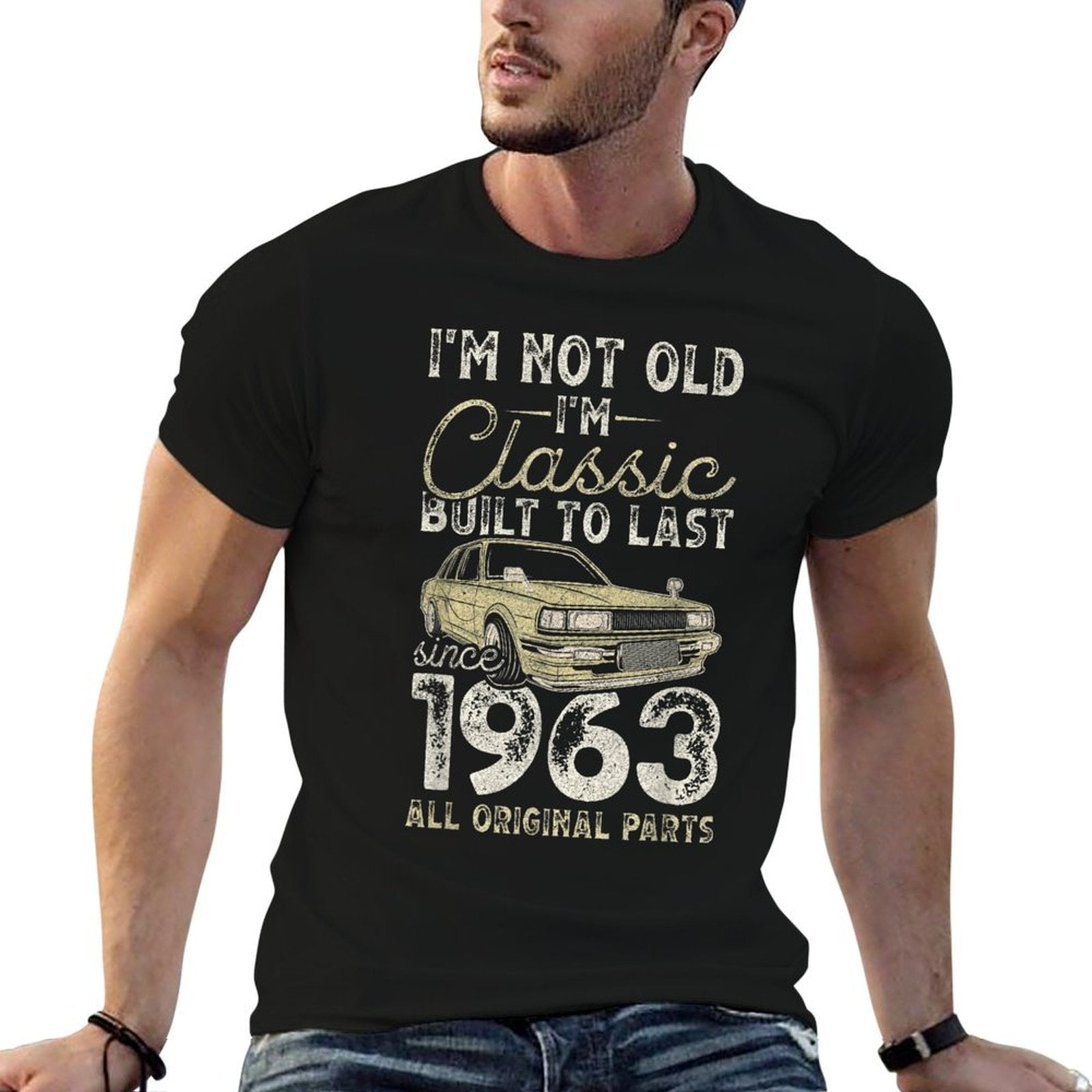 62nd Birthday, Since 1963, Classic Car, 62 Year Old  Heathered Texture T-Shirt