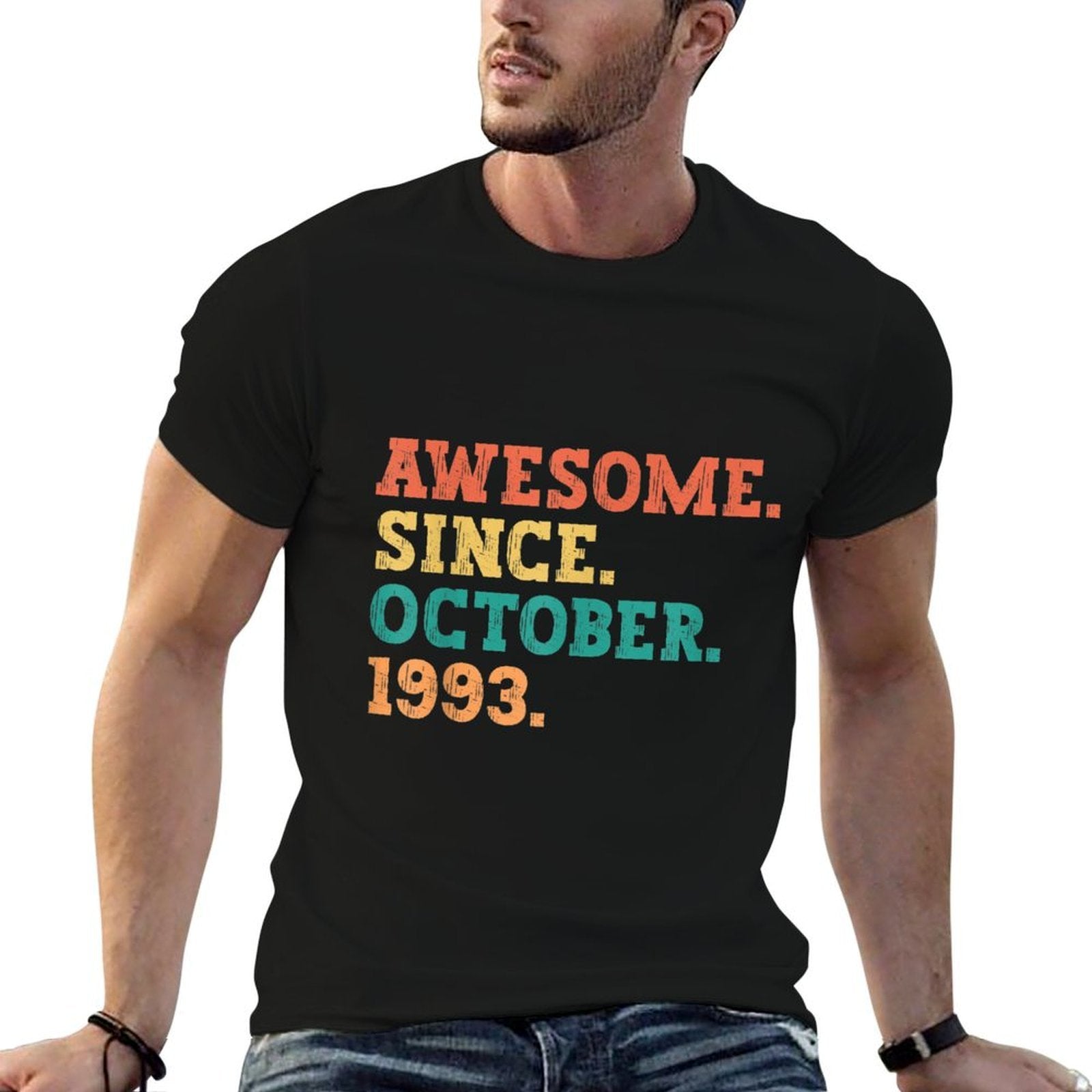 30 Years Old Awesome Since October 1993 30th Birthday  Relaxed-fit T-Shirt
