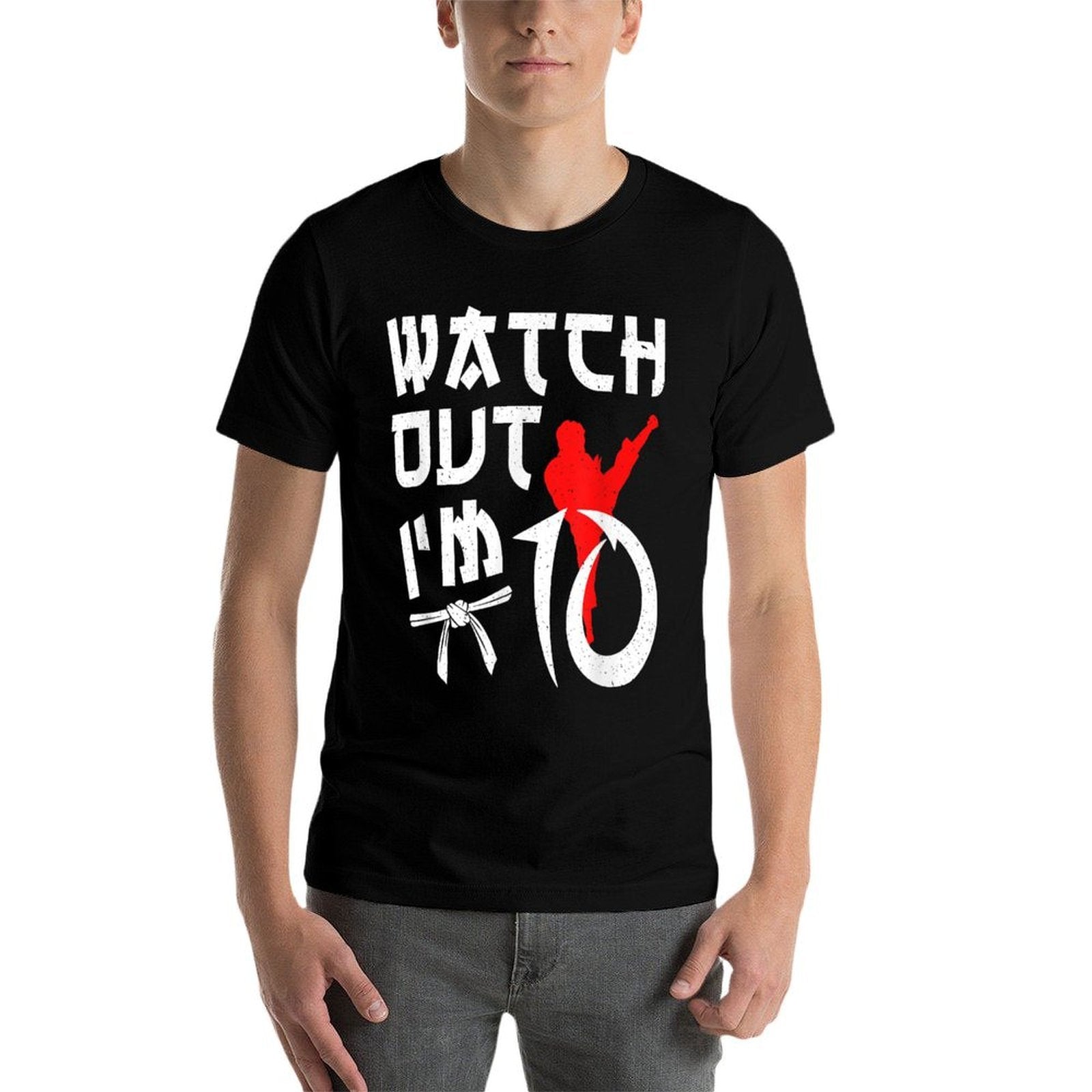10th Birthday Party Karate 10 Year Old Karate Birthday  Trendy Pattern T-Shirt