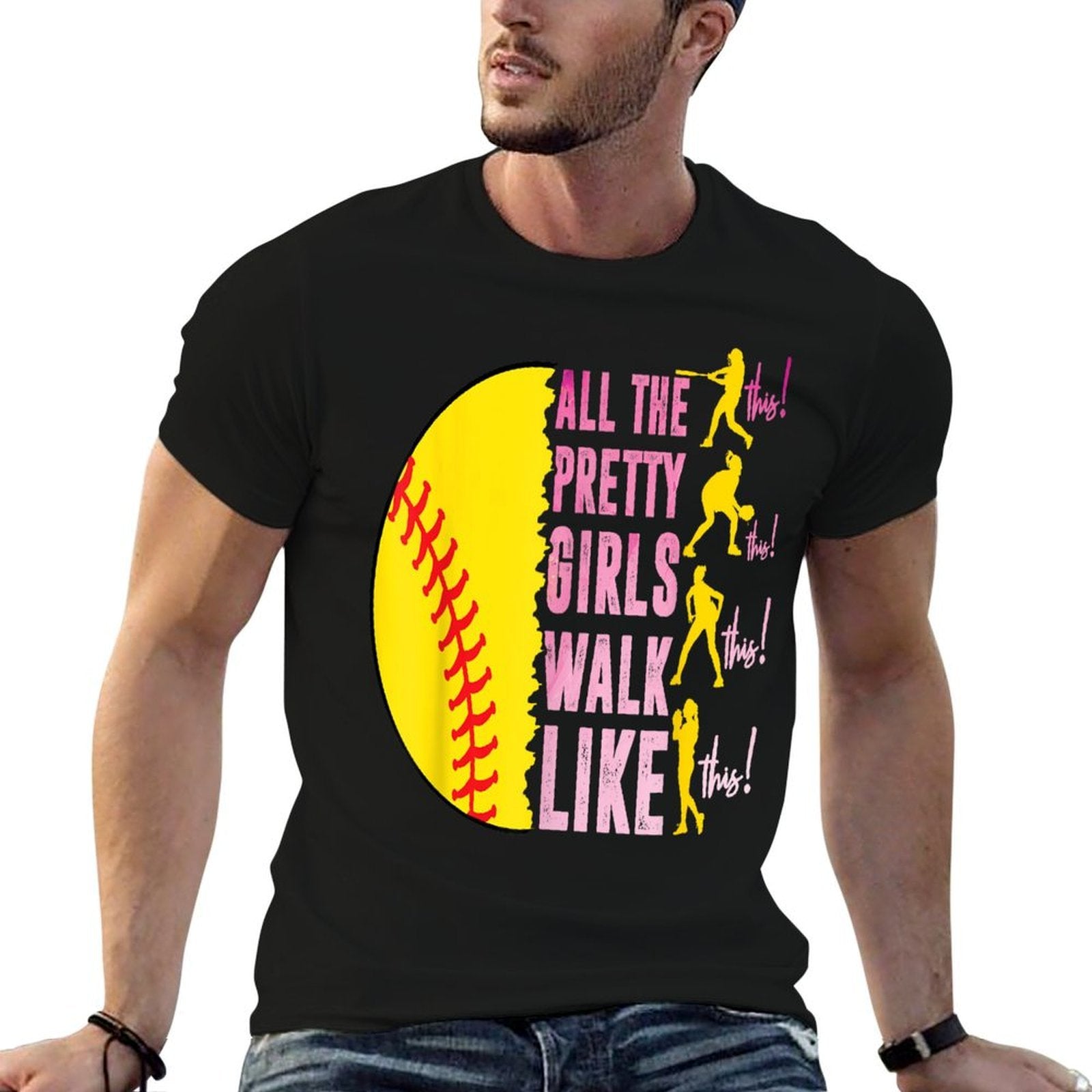 All The Pretty Girls Walk Like This Softball Player Women  Breathable T-Shirt