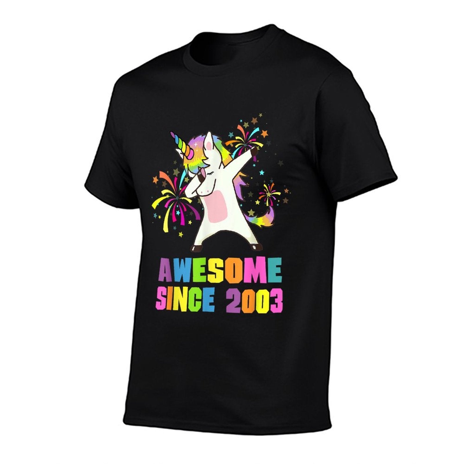 22 Years Old Awesome Since 2003 Unicorn 22nd Birthday  High-quality Stitching T-Shirt