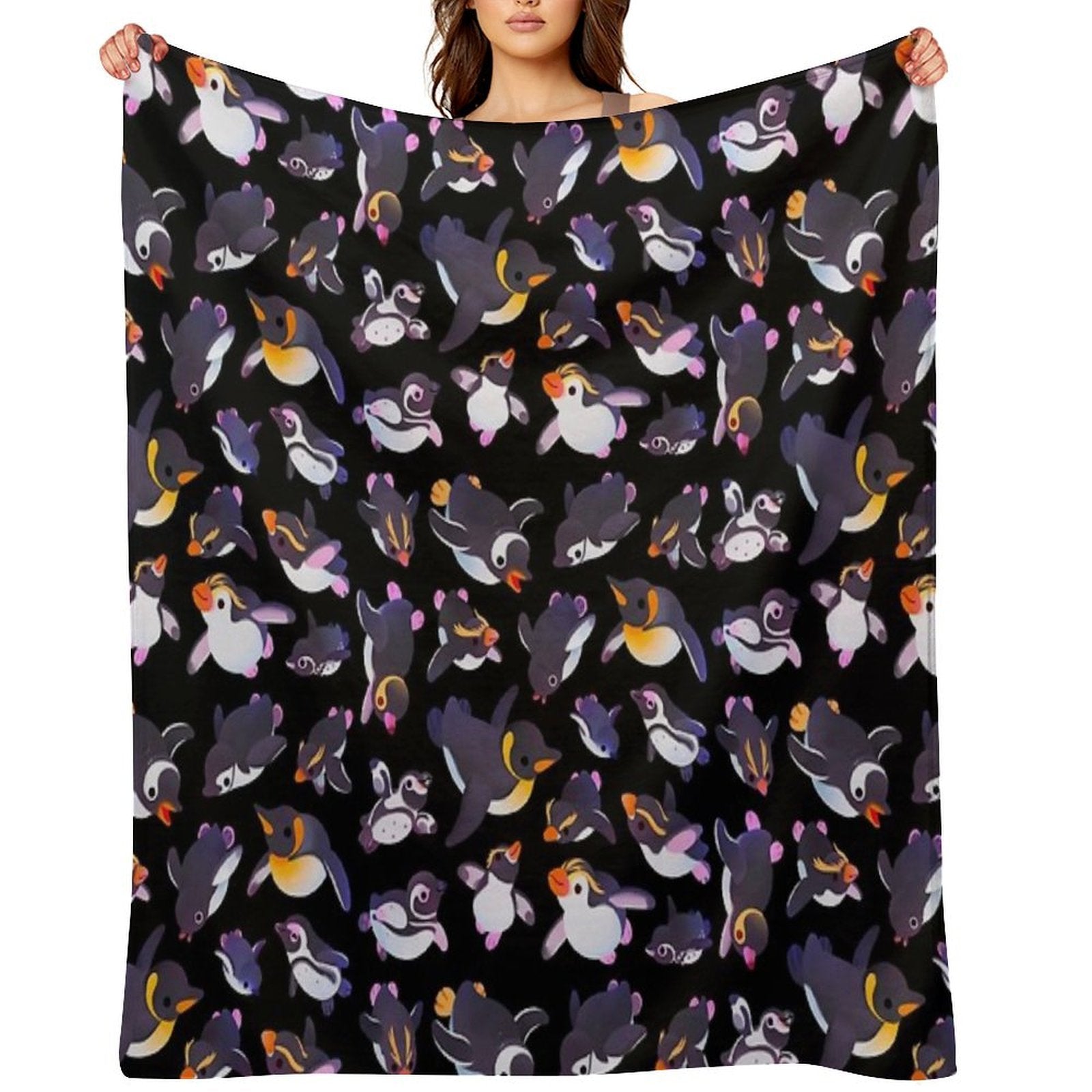 Penguin Day - Namedark Lightweight Throw Blanket