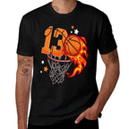 13th Birthday Basketball Thirteen Year Old Basketball Boy  Versatile T-Shirt