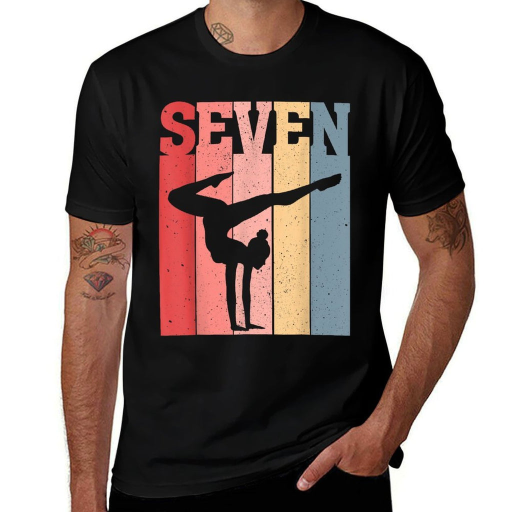 7 Year Old Gymnast 7th Birthday Gymnastics Girl  Quick-drying T-Shirt
