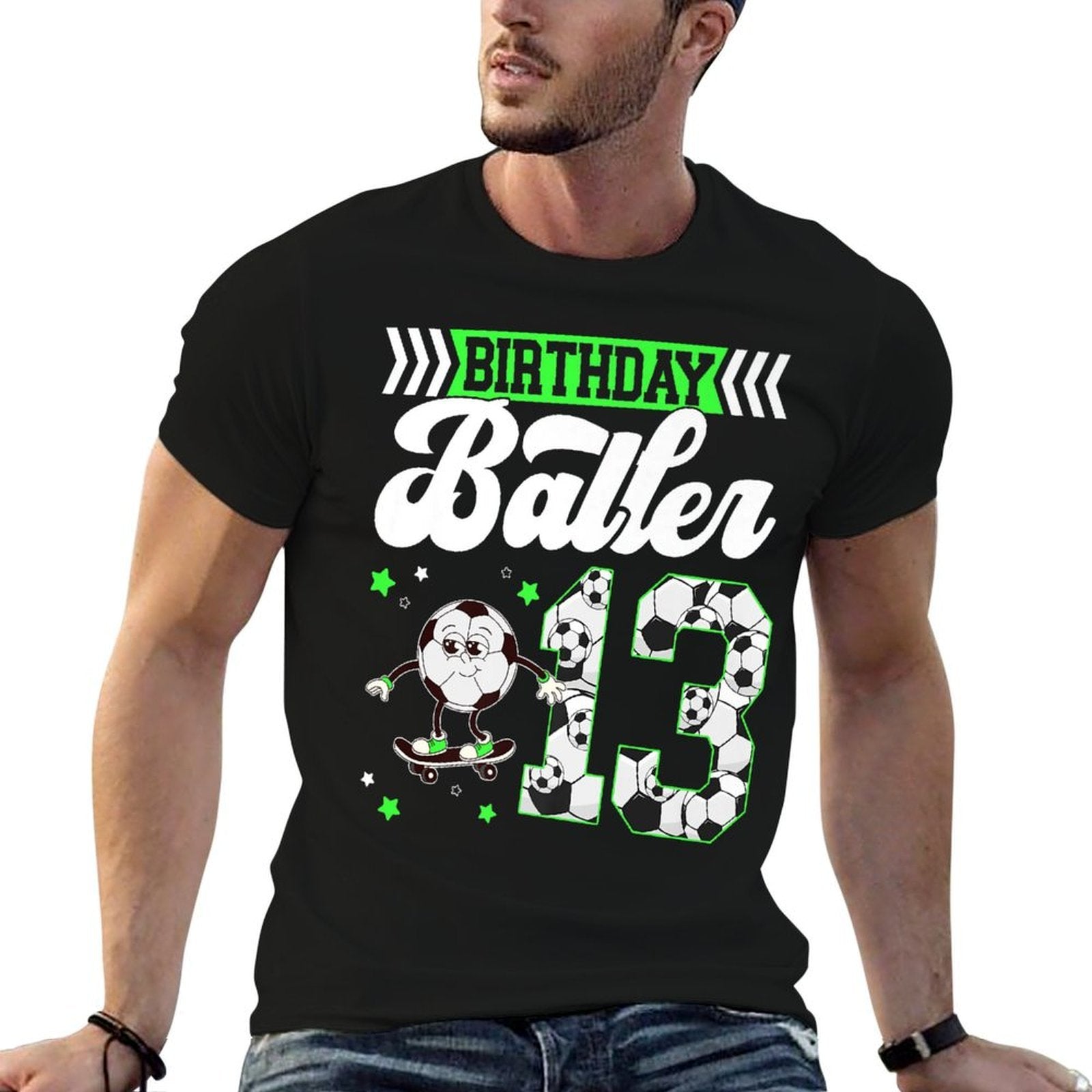 13th Soccer Birthday Party Thirteen Year Old Soccer Player Premium  Vintage-inspired T-Shirt