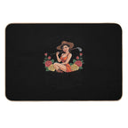 Cowgirl Golfing Babe Gift For Her  Fade-Resistant Bath Mat