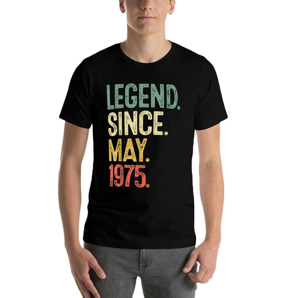 50 Years Old Gifts Legend May 1975 50th Birthday Men Women  Vintage-inspired T-Shirt