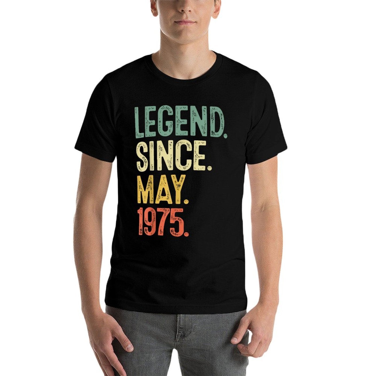 50 Years Old Gifts Legend May 1975 50th Birthday Men Women  Vintage-inspired T-Shirt